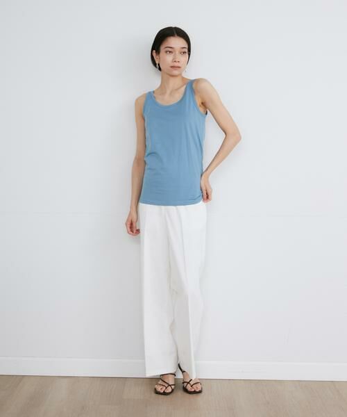 INED / イネド タンクトップ | 《大きいサイズ》タンクトップ《スビン綿MIX天竺/A-GIRL’S 》 | 詳細2