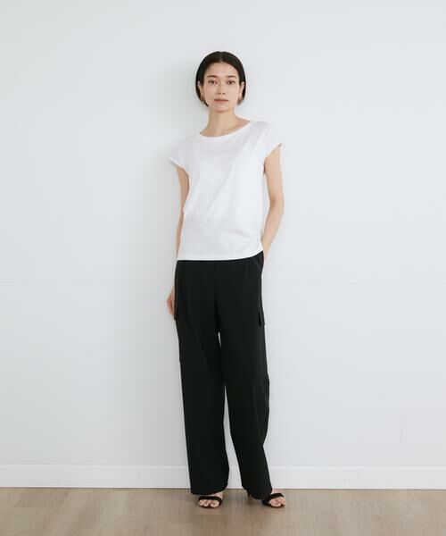 INED / イネド Tシャツ | 《大きいサイズ》フレンチスリーブTシャツ《スビン綿MIX天竺/A-GIRL’S 》 | 詳細9