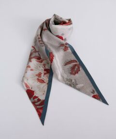 《SUPERIOR CLOSET》Slim Grey Bloom Scarf《Tapis Noir》