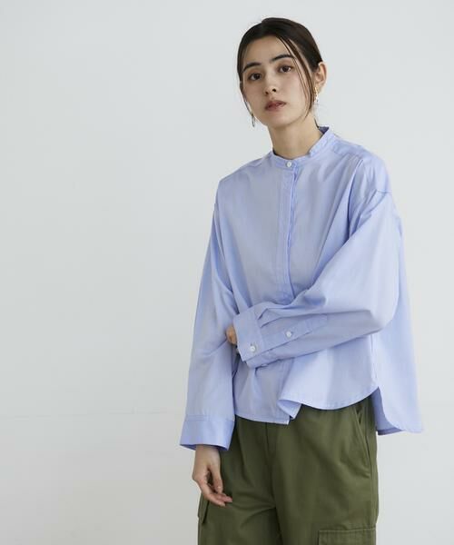 INED / イネド シャツ・ブラウス | ショート丈バンドカラーシャツ | 詳細11