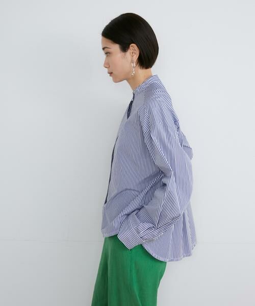 INED / イネド シャツ・ブラウス | ショート丈バンドカラーシャツ | 詳細13