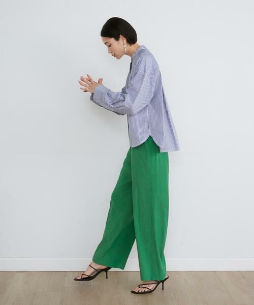 INED / イネド シャツ・ブラウス | ショート丈バンドカラーシャツ | 詳細4