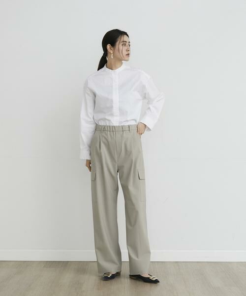 INED / イネド シャツ・ブラウス | ショート丈バンドカラーシャツ | 詳細8