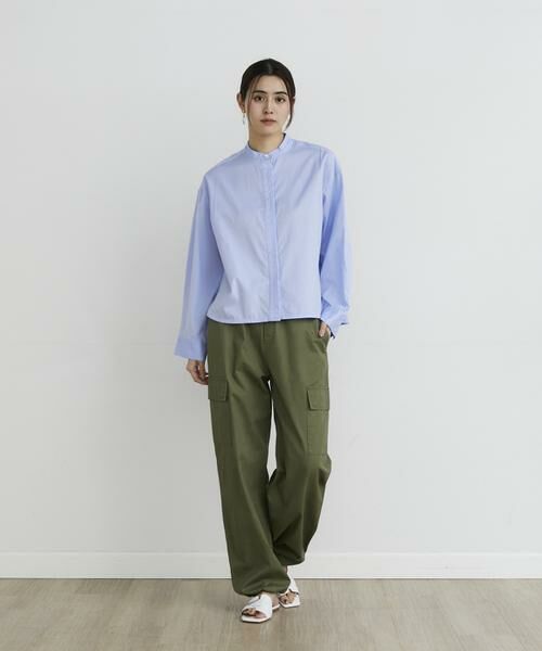 INED / イネド シャツ・ブラウス | ショート丈バンドカラーシャツ | 詳細9