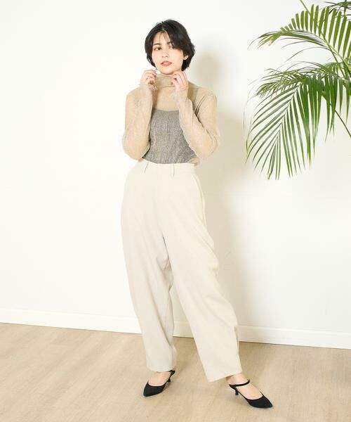 INED / イネド カットソー | 《INED CLARO》ラメチュールハイネック | 詳細11