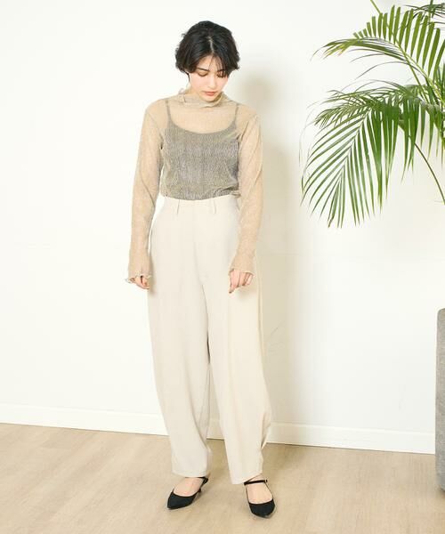 INED / イネド カットソー | 《INED CLARO》ラメチュールハイネック | 詳細13