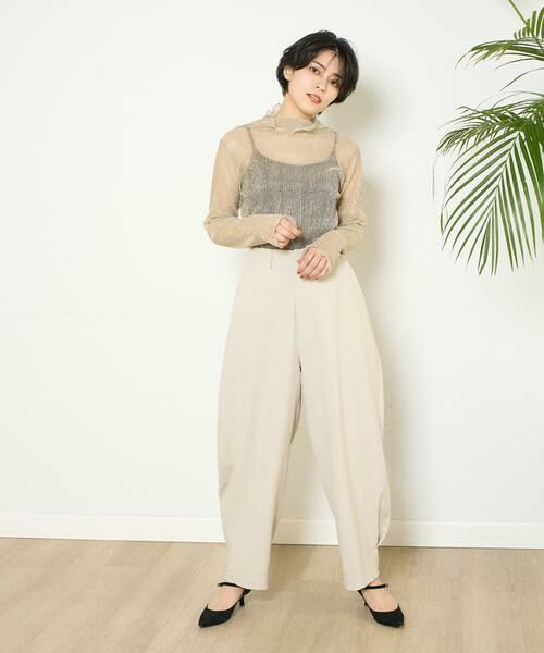 INED / イネド カットソー | 《INED CLARO》ラメチュールハイネック | 詳細15