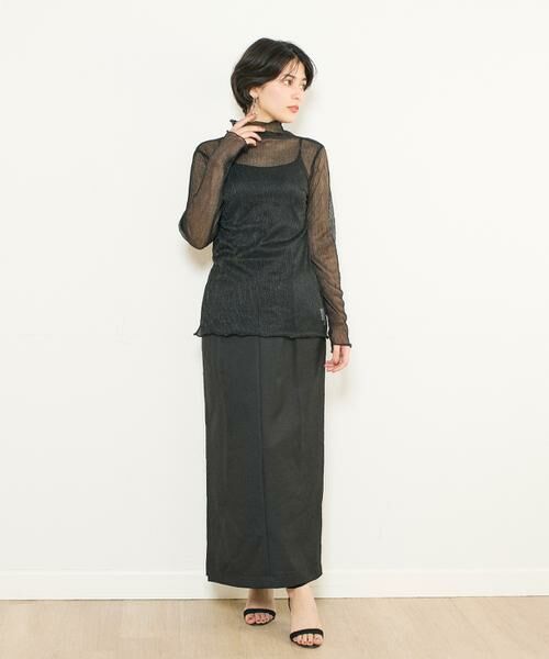 INED / イネド カットソー | 《INED CLARO》ラメチュールハイネック | 詳細3