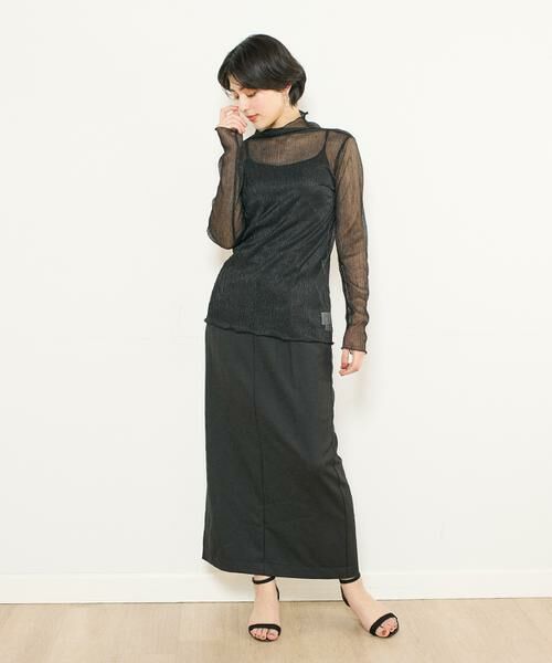 INED / イネド カットソー | 《INED CLARO》ラメチュールハイネック | 詳細4