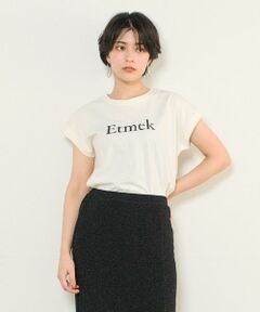 《INED CLARO》プリントフレンチスリーブTシャツ