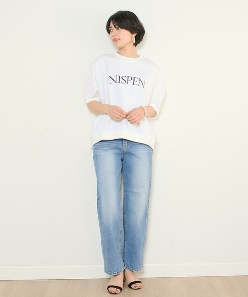 INED / イネド Tシャツ | 《INED CLARO》プリントドルマントップス | 詳細3