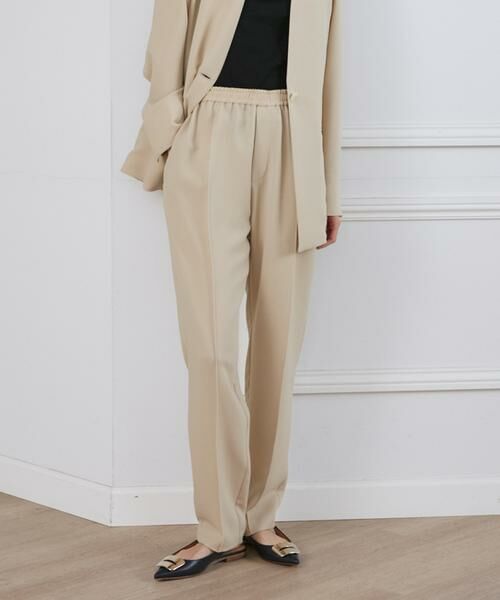 INED / イネド スラックス・ドレスパンツ | ダブルジョーゼットドロストパンツ | 詳細1