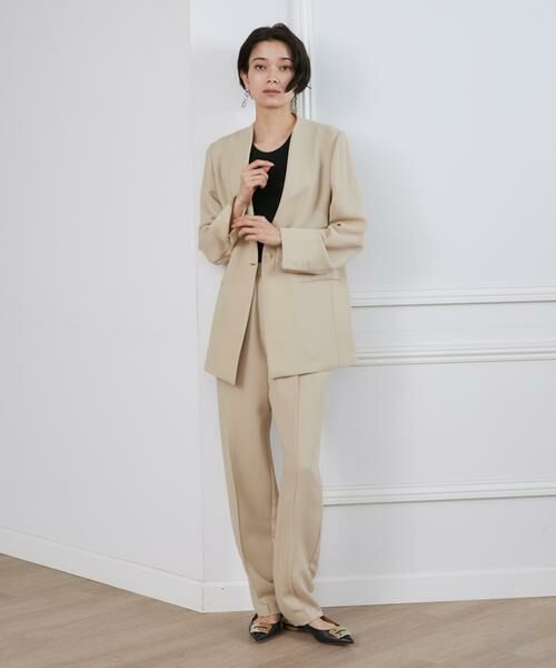 INED / イネド スラックス・ドレスパンツ | ダブルジョーゼットドロストパンツ | 詳細2