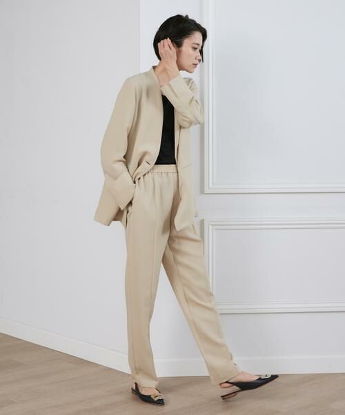 INED / イネド スラックス・ドレスパンツ | ダブルジョーゼットドロストパンツ | 詳細3