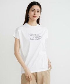 フレンチスリーブロゴTシャツ《スビン綿MIX天竺/A-GIRL’S 》