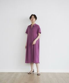 INED / イネド ミニ丈・ひざ丈ワンピース | 《INED CLARO》2WAYジョーゼットシャツワンピース