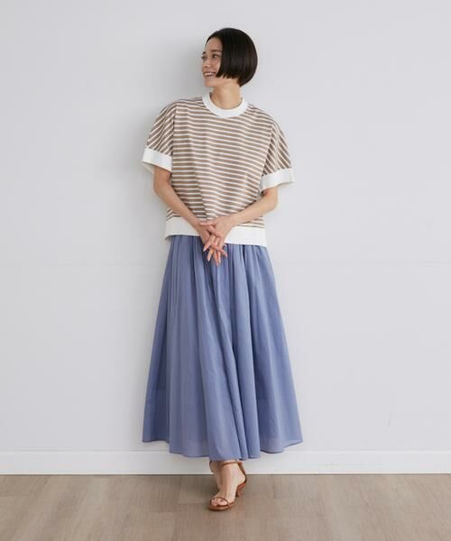 INED / イネド ミニ・ひざ丈スカート | 《大きいサイズ》ローンギャザーロングスカート | 詳細2
