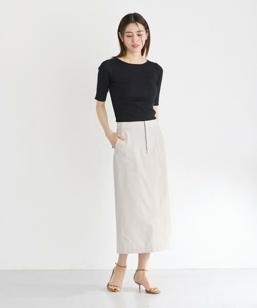 INED / イネド ミニ・ひざ丈スカート | 《大きいサイズ》ベイカースカート | 詳細4