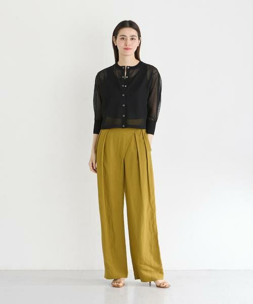 INED / イネド カーディガン・ボレロ | 《大きいサイズ》リングドットボタンシアーカーディガン | 詳細10