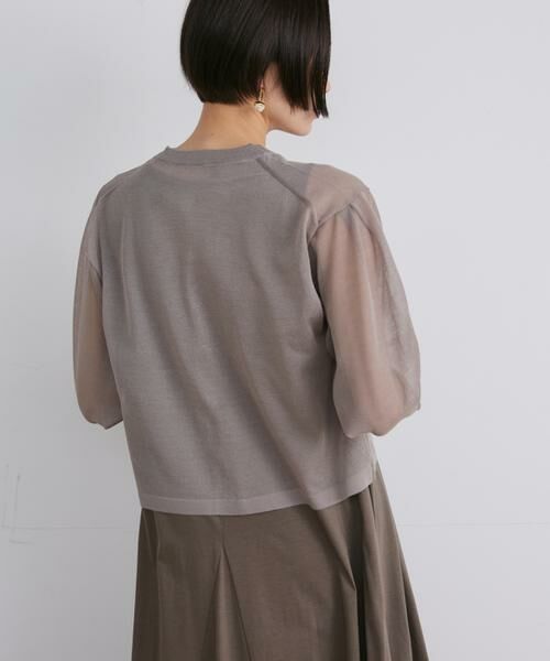 INED / イネド カーディガン・ボレロ | 《大きいサイズ》リングドットボタンシアーカーディガン | 詳細12