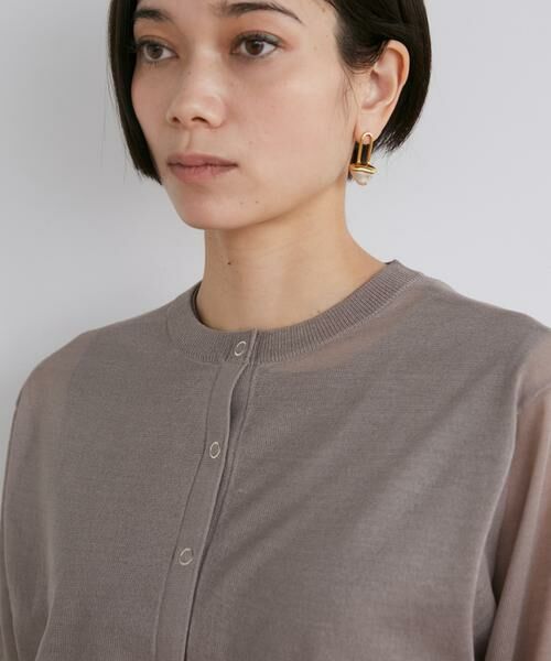 INED / イネド カーディガン・ボレロ | 《大きいサイズ》リングドットボタンシアーカーディガン | 詳細13