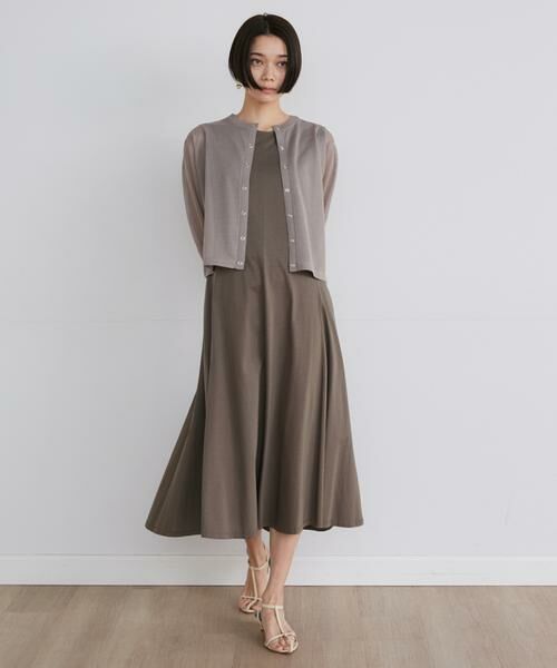 INED / イネド カーディガン・ボレロ | 《大きいサイズ》リングドットボタンシアーカーディガン | 詳細2