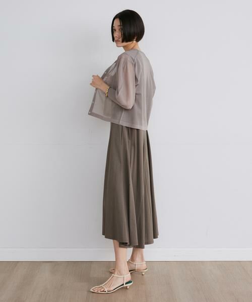 INED / イネド カーディガン・ボレロ | 《大きいサイズ》リングドットボタンシアーカーディガン | 詳細3