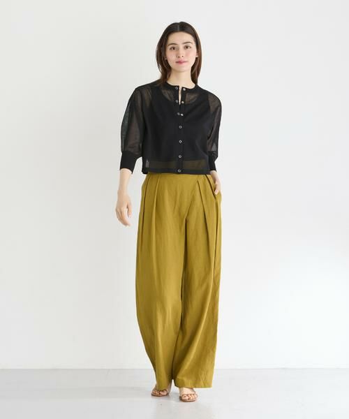 INED / イネド カーディガン・ボレロ | 《大きいサイズ》リングドットボタンシアーカーディガン | 詳細8