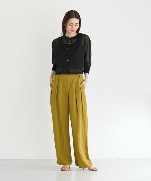 INED / イネド カーディガン・ボレロ | 《大きいサイズ》リングドットボタンシアーカーディガン | 詳細9