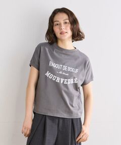 《INED CLARO》ロゴプリントTシャツ