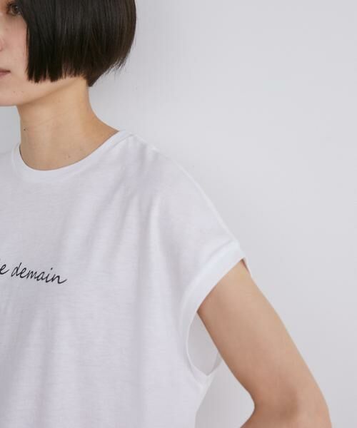 INED / イネド Tシャツ | 《大きいサイズ》フレンチスリーブロゴTシャツ | 詳細15