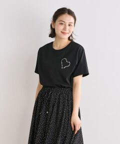 《INED CLARO》ハートロゴ刺繍Tシャツ