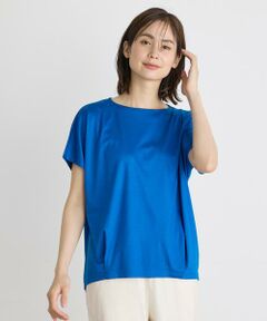 《大きいサイズ》コットンリヨセルタックTシャツ