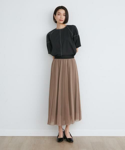 INED / イネド ミニ・ひざ丈スカート | 《大きいサイズ》ランダムプリーツスカート | 詳細2