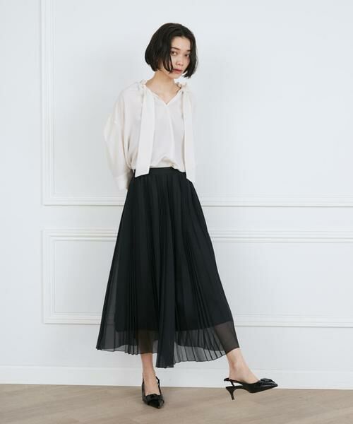 INED / イネド シャツ・ブラウス | 《大きいサイズ》ギャザーボウタイブラウス | 詳細10