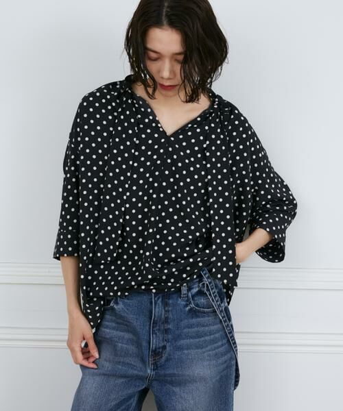 INED / イネド シャツ・ブラウス | 《大きいサイズ》ギャザーボウタイブラウス | 詳細12