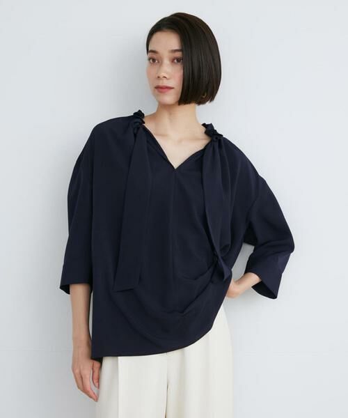 INED / イネド シャツ・ブラウス | 《大きいサイズ》ギャザーボウタイブラウス | 詳細13