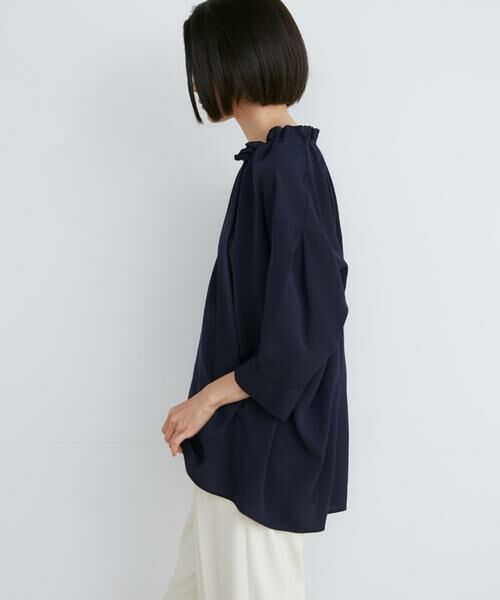 INED / イネド シャツ・ブラウス | 《大きいサイズ》ギャザーボウタイブラウス | 詳細14
