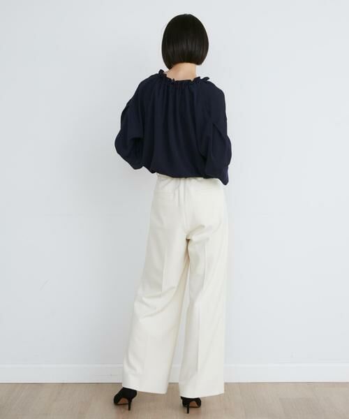 INED / イネド シャツ・ブラウス | 《大きいサイズ》ギャザーボウタイブラウス | 詳細4