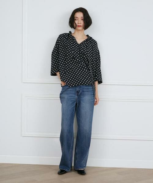 INED / イネド シャツ・ブラウス | 《大きいサイズ》ギャザーボウタイブラウス | 詳細5