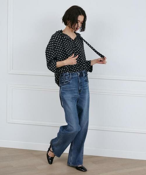 INED / イネド シャツ・ブラウス | 《大きいサイズ》ギャザーボウタイブラウス | 詳細6