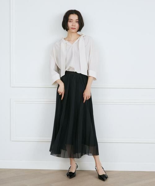 INED / イネド シャツ・ブラウス | 《大きいサイズ》ギャザーボウタイブラウス | 詳細9