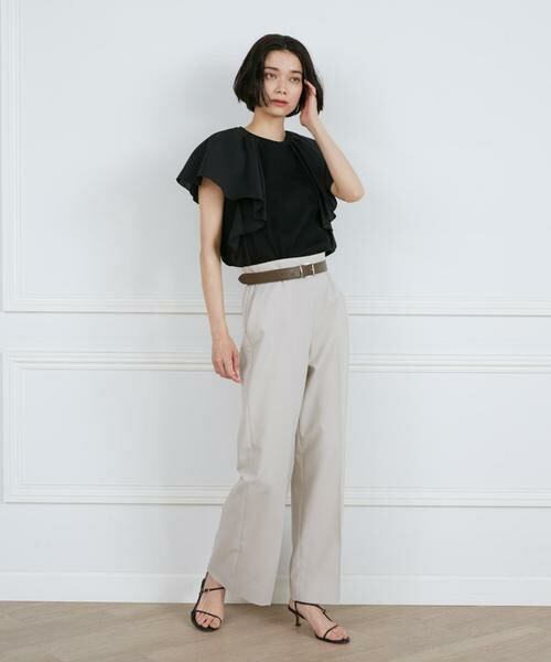 INED / イネド カットソー | 異素材ラッフルスリーブカットソー | 詳細8