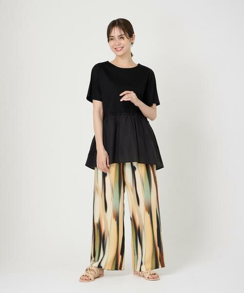 INED / イネド Tシャツ | 《大きいサイズ》異素材ペプラムカットソー | 詳細10