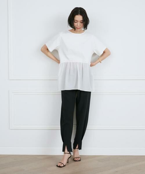 INED / イネド Tシャツ | 《大きいサイズ》異素材ペプラムカットソー | 詳細2