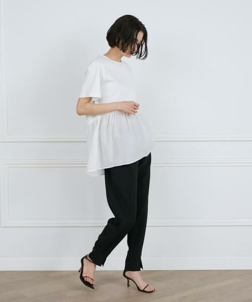 INED / イネド Tシャツ | 《大きいサイズ》異素材ペプラムカットソー | 詳細5