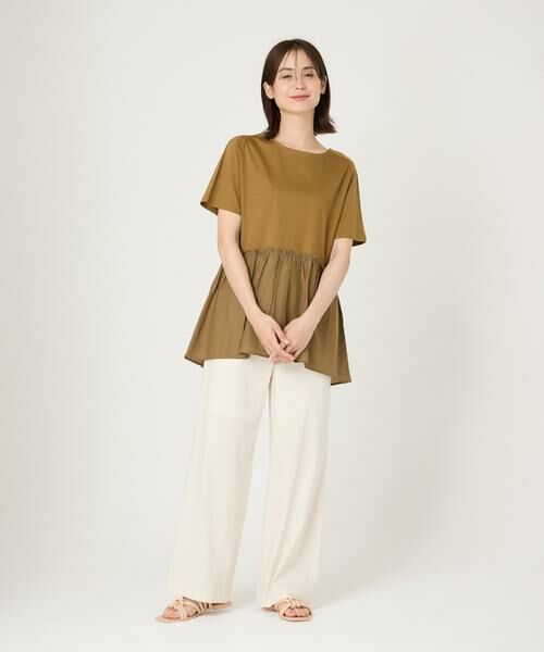 INED / イネド Tシャツ | 《大きいサイズ》異素材ペプラムカットソー | 詳細7