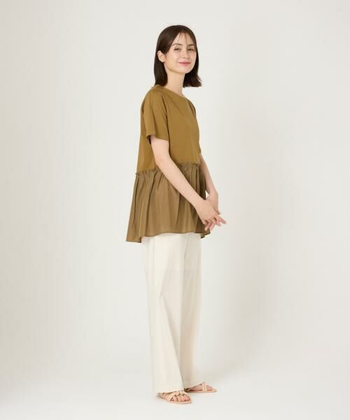 INED / イネド Tシャツ | 《大きいサイズ》異素材ペプラムカットソー | 詳細9