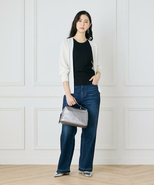 INED / イネド カーディガン・ボレロ | 《大きいサイズ》鹿の子編み着流しホールガーメントカーディガン《Cuoo》 | 詳細15