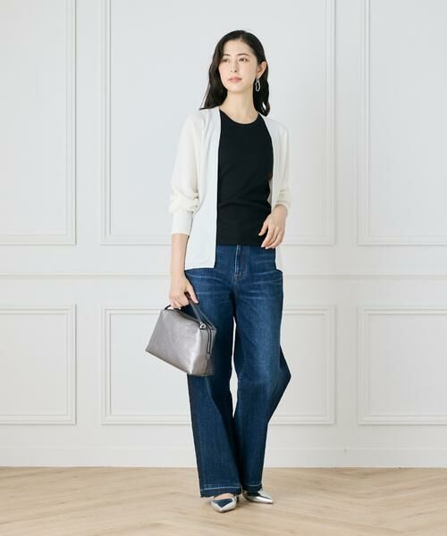 INED / イネド カーディガン・ボレロ | 《大きいサイズ》鹿の子編み着流しホールガーメントカーディガン《Cuoo》 | 詳細16